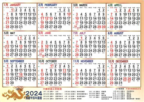 2024年咩年|2024年陰曆陽曆對照表，2024年農曆陽曆表帶天干地支，2024日。